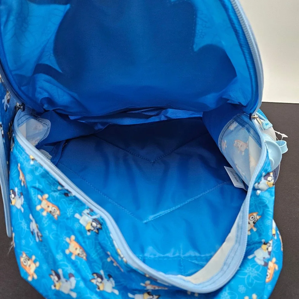 Bluey and Bingo Kids‎ 5 Piece Backpack Set with Lunch Bag Water Bottle Blue New